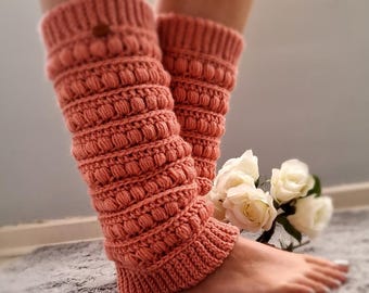Crochet Leg Warmer Pattern: Women's Romantic Boot Cuffs (PDF with Video)