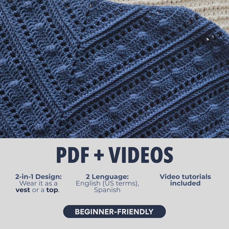 Crochet Pattern Déjà Vu Vest - Modern Boho Style - 2-in-1 Design ...