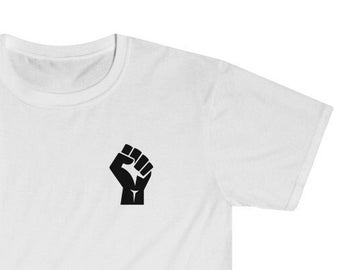 Solidary fist Black Lives Matter BLM crewneck softstyle cotton DEI tee t-shirt gender-neutral gift