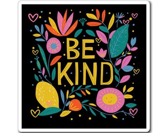Be kind square magnet DEI colorful gift present