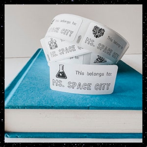 This Belongs To Labels, Teacher Book Labels, School Supplies Labels, Teacher Name Stickers, Property of Labels, Library of Labels
