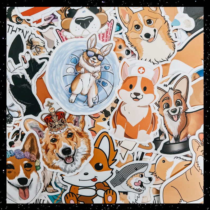 Science Corgi Sticker Corgi Puppy Dog Waterproof Sticker Set Fun for Kids, Gifts for Kids ...