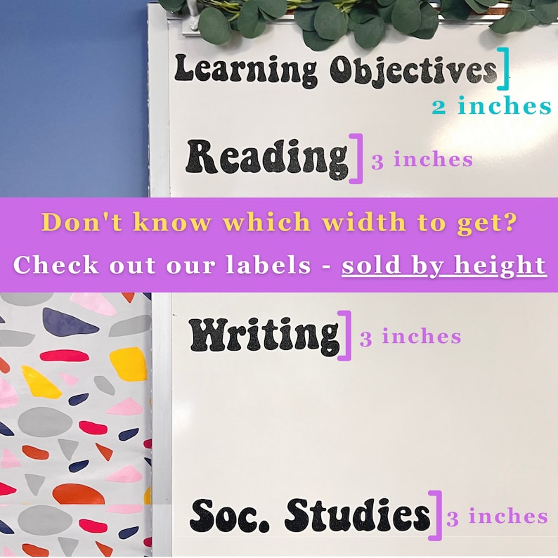 Classroom Whiteboard Decals | Class Organization and Supply Labels ...