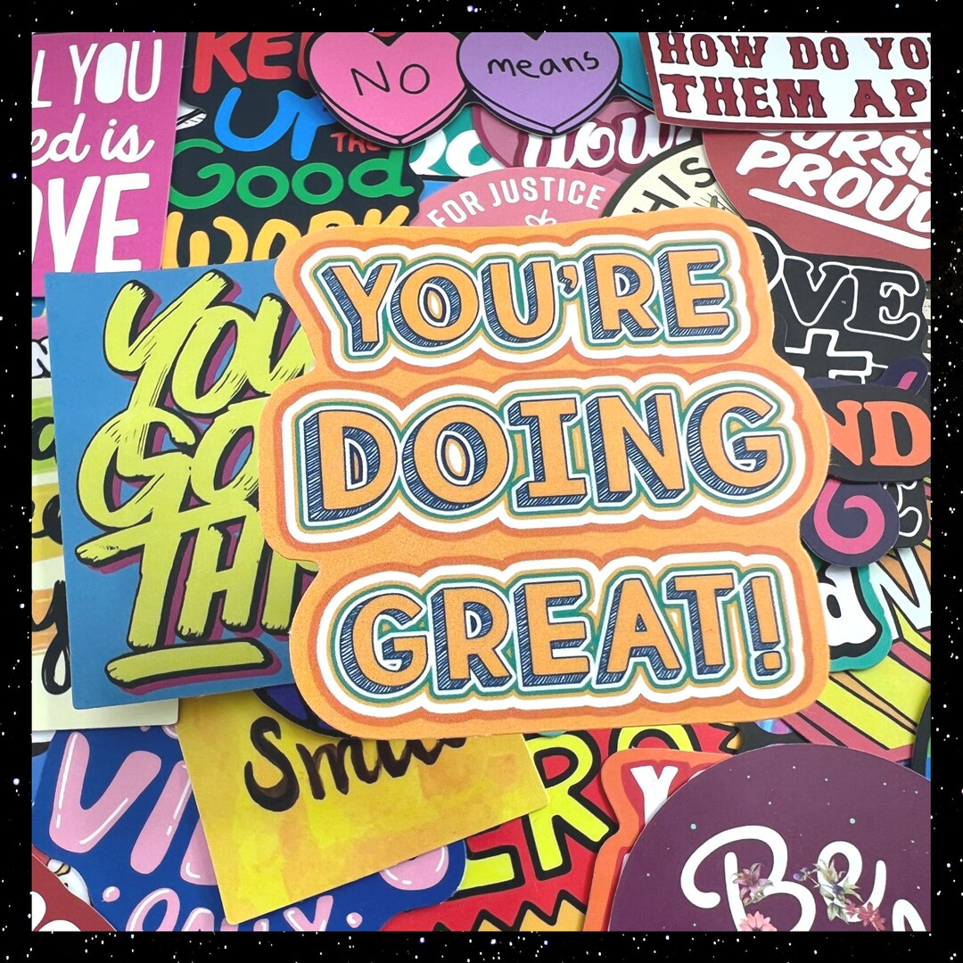 Motivational Mental Health Positive Affirmation Inspirational Sticker ...