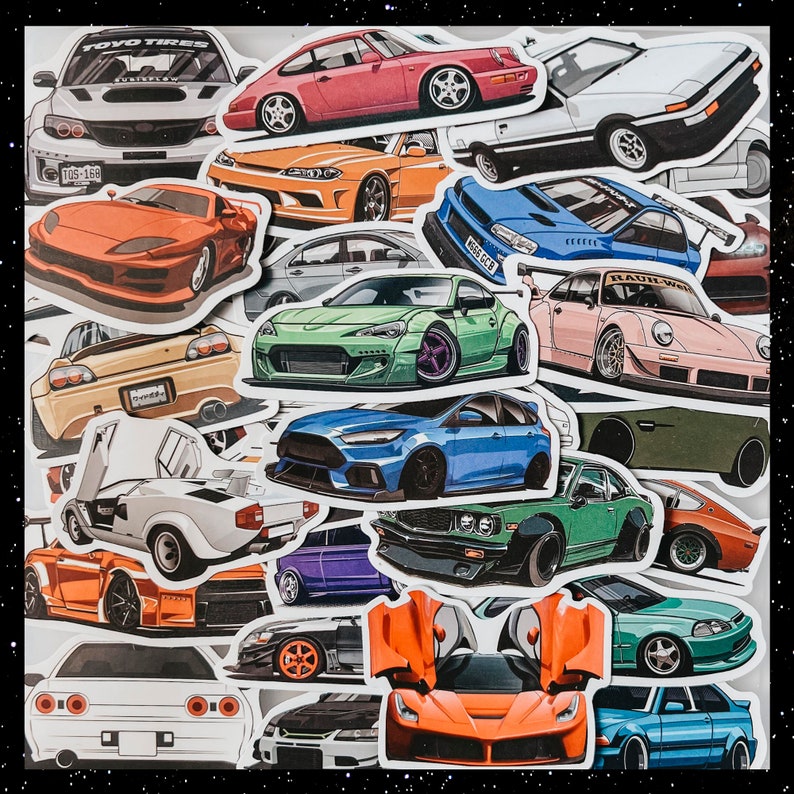 Cars Sticker Set Fun Pack for Kids, Gifts for Kids Party, Vinyl ...