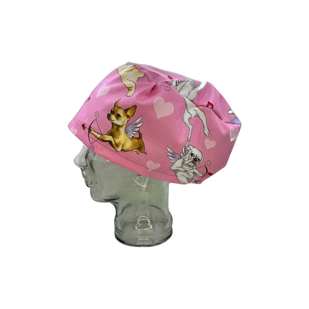 Cupid Pups / Valentines / Pink / Scrub / Surgical / Adjustable / Large ...
