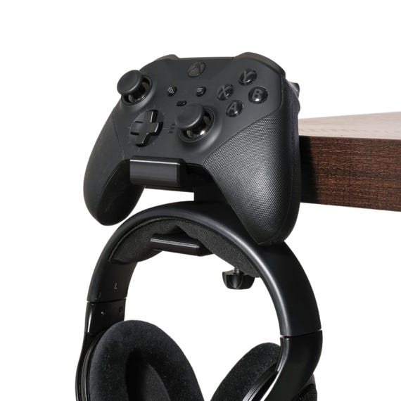 Desk Mount Controller & Headphone Holder: Gaming Desk Organizer