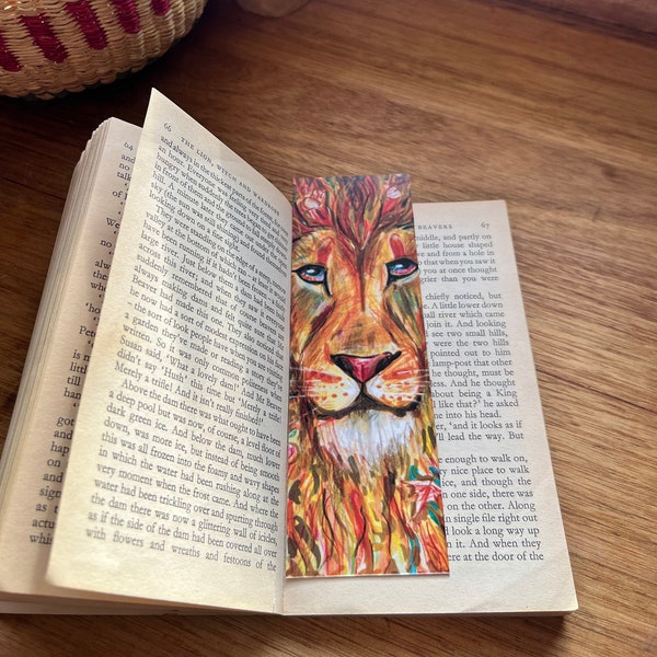 Aslan - Chronicles of Narnia by C. S. Lewis - The Lion, the Witch, and the Wardrobe - Christian Art - Traditional  Illustration - Bookmark