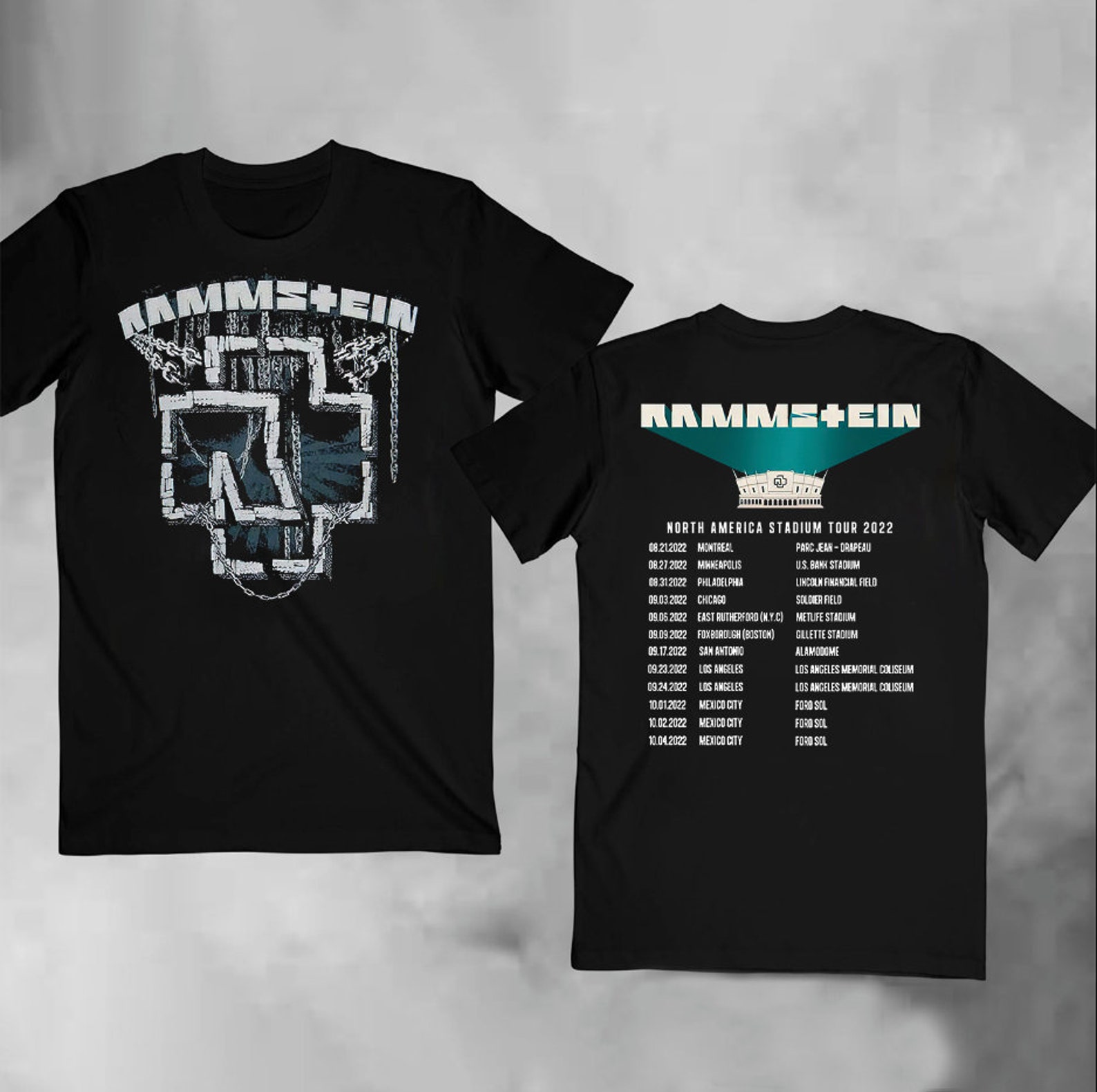 Rammstein North America Stadium Tour 2022 Shirtrammstein Tour Etsy