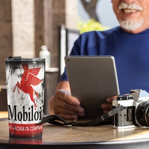 20oz|30oz|Coffee Mug|Tumbler|Mobil Oil|Garage|Fathers Day|Tumbler Wrap|