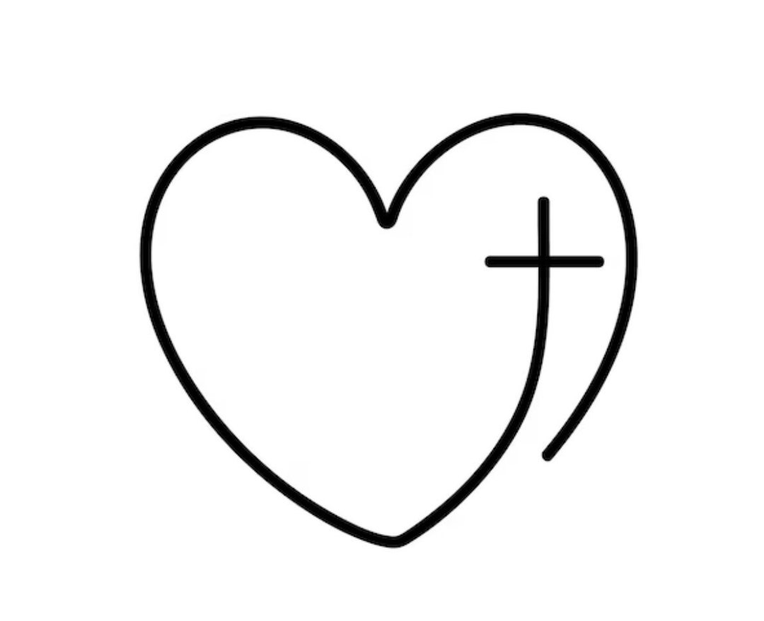 Wide Heart With Cross SVG Cut File - Etsy