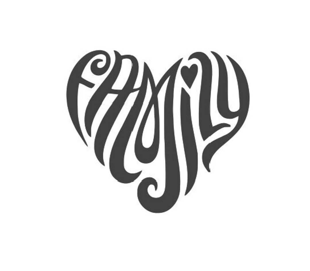 Family Heart SVG Cut File - Etsy
