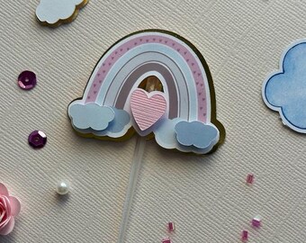 Rainbow cupcake toppers | Rainbow Birthday
