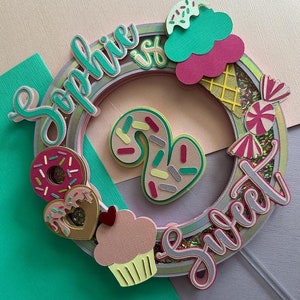 Two Sweet Shaker Cake Topper | Donut & Ice Cream Party Decor