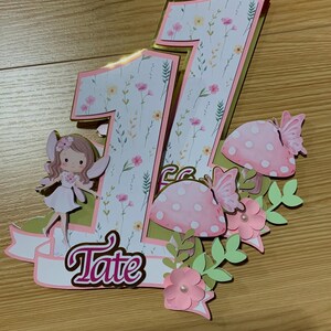 Fairy Cake Topper | Fairy Birthday Party | 1st Birthday | Fairy first birthday image 11
