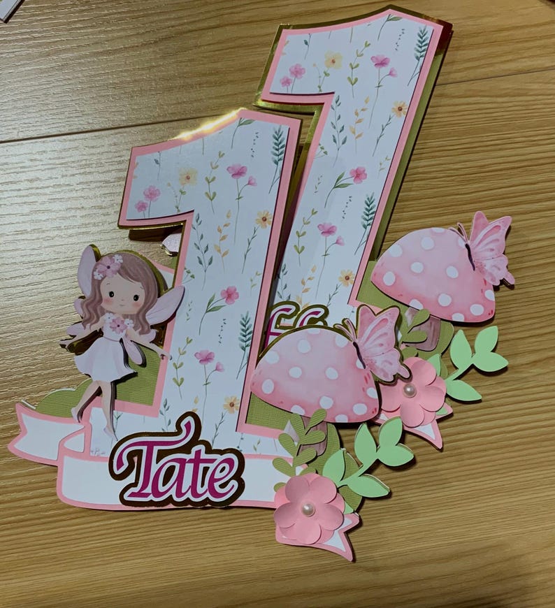 Fairy Cake Topper | Fairy Birthday Party | 1st Birthday | Fairy first birthday image 11