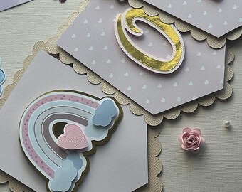 Rainbow Highchair Banner: First Birthday Party Decoration|one rainbow baby shower
