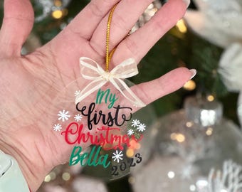 Christmas Ornament | Personalized flat Acrylic ornament