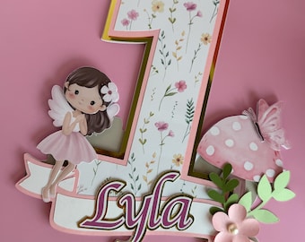 Fairy Cake Topper | Fairy Birthday Party | 1st Birthday | Fairy first birthday