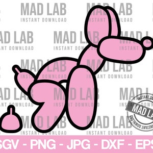 Pooping Ballon Hund / CUT FILE / Instant download / Digitale Datei / svg, png, eps, dxf