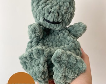 Froggy beanie pal crochet pattern- crochet pattern, plushie, amigurumi, frog plushie