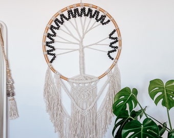 Large Tree of Life Macrame Wall Hanging Large Macrame Wall Decor Dreamcatcher Tree of Life Dreamcatcher Macrame Decor for Boho Home Decor