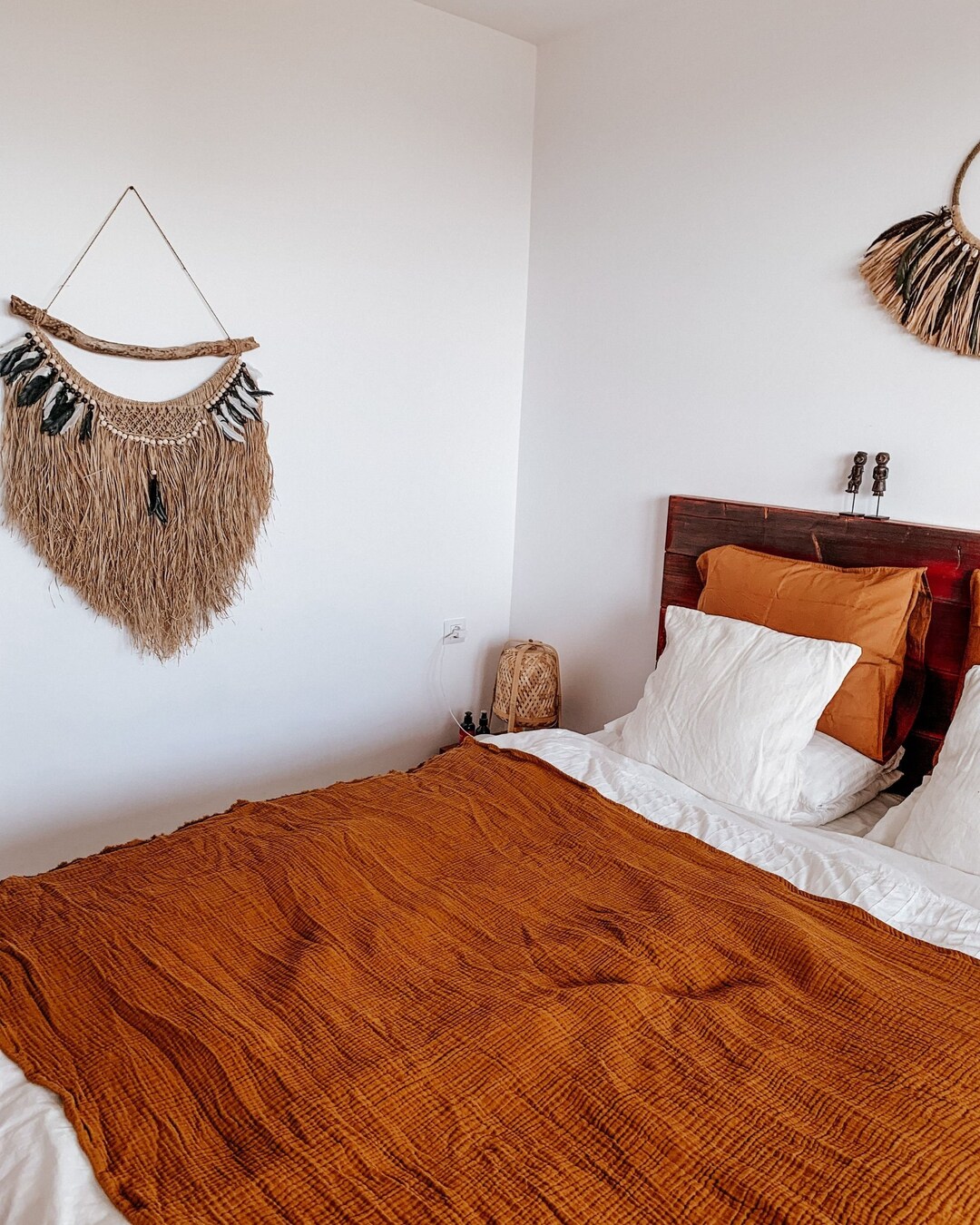 Raffia Bohemian Wall Art: Bali Beach Decor, Natural Fiber Handmade - Etsy