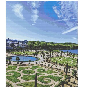Counted Cross Stitch PDF/ Digital Cross Stitch/ Cross Stitch Pattern/ Gardens of Versailles
