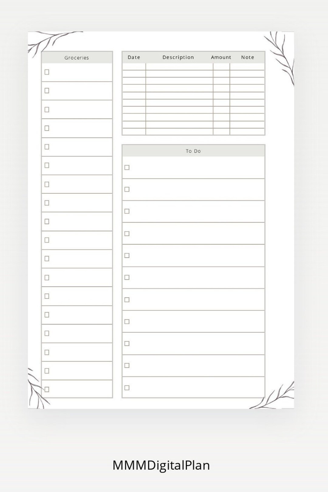 To Do List Planner Digital Download/printable - Etsy