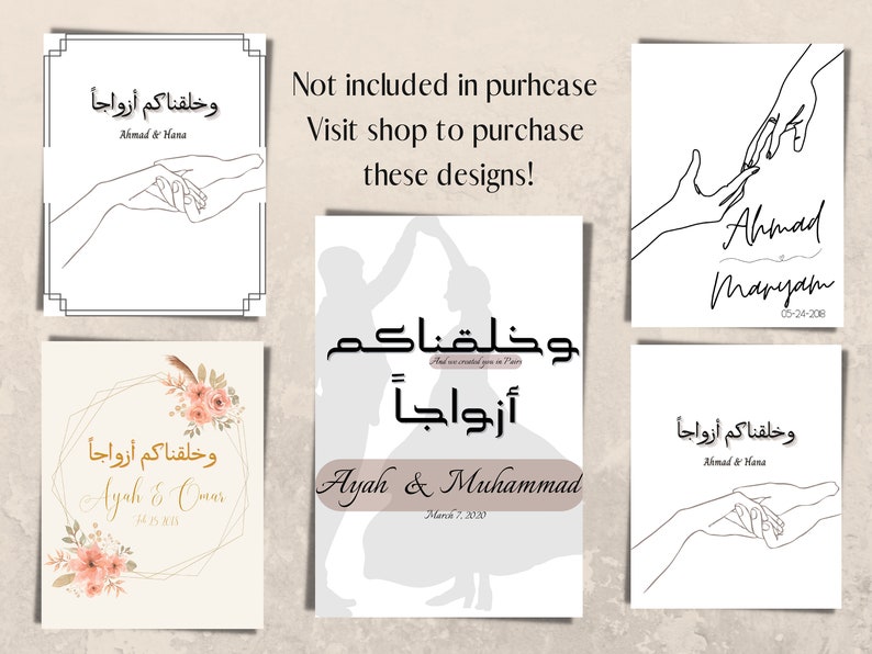 Custom Muslim Couple Printable Gift, Islamic Wedding Digital Print, Quranic Verse Wall Art, Hands Line Art image 6