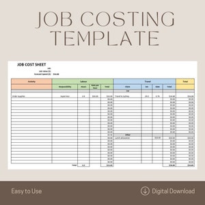 Job Costing Template – Streamline Project Expense Tracking