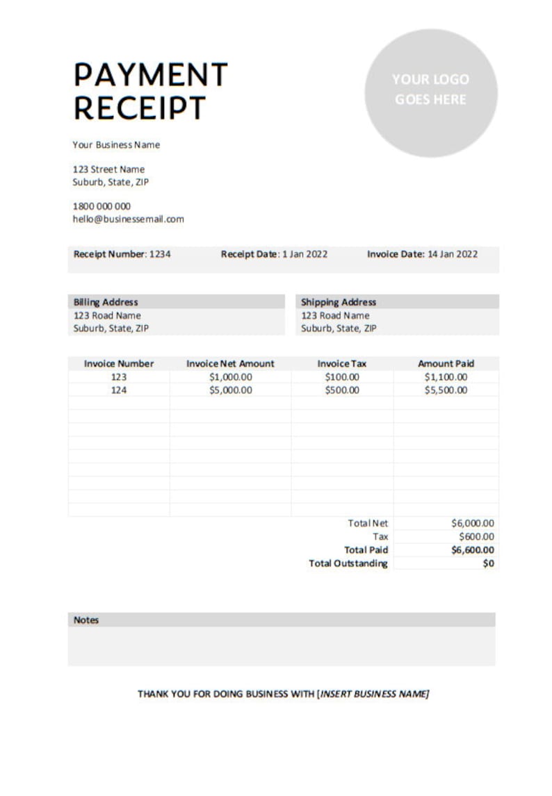 Editable Payment Receipt Template | Editable &amp; Professional Design ...