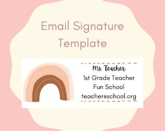 E-mail Signature | TEMPLATE | Teacher | Email Signature Template