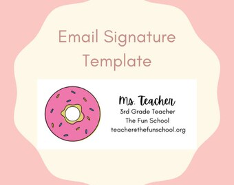 E-mail Signature | TEMPLATE | Teacher