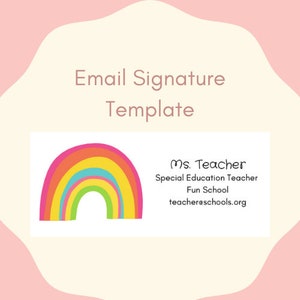 E-mail Signature | TEMPLATE | Teacher | Email Signature Template