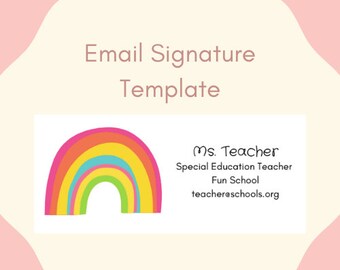 E-mail Signature | TEMPLATE | Teacher | Email Signature Template
