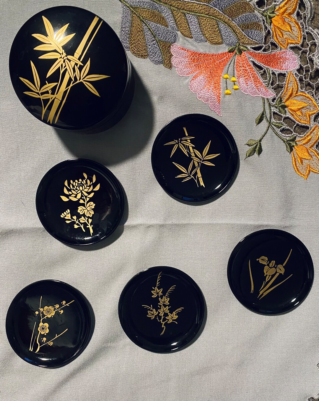 Japanese Coaster Set Etsy