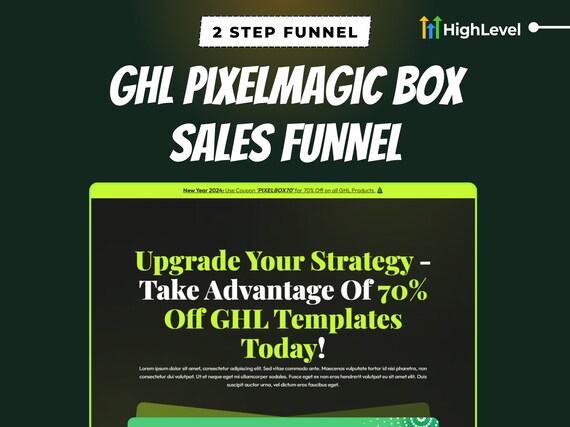 GoHighLevel PixelMagic Sales Funnel: High-Converting 2-Step Design For Low Ticket Offers