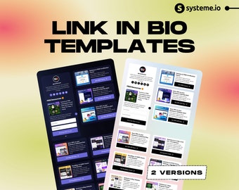 Systeme.io Link-in-Bio Template: Stan Store Theme, Dark & Light