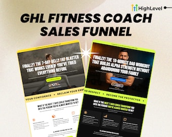 GoHighLevel Fitness Funnel Template: 6-Step Sales, Feminine & Masculine Design (Personal Use Only)
