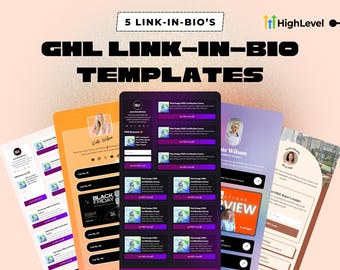 GoHighLevel 5 Link In Bio Templates | Stan Store-Based Theme | Instagram, Pinterest, And TikTok