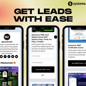 Systeme.io link-in-bio template - Dark & Light Version Mockup 6