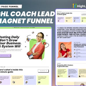 GoHighLevel Lead Magnet Funnel for Coaches | DFY High-Converting Agency Sales System + Bonus Link-in-Bio Template
