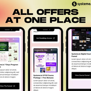 Systeme.io link-in-bio template - Dark & Light Version Mockup 7