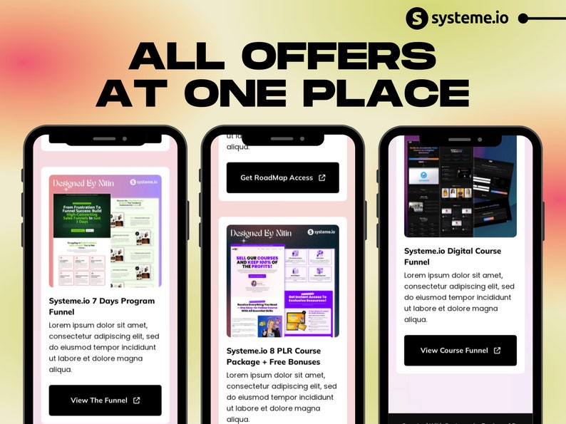 Systeme.io link-in-bio template - Dark & Light Version Mockup 7