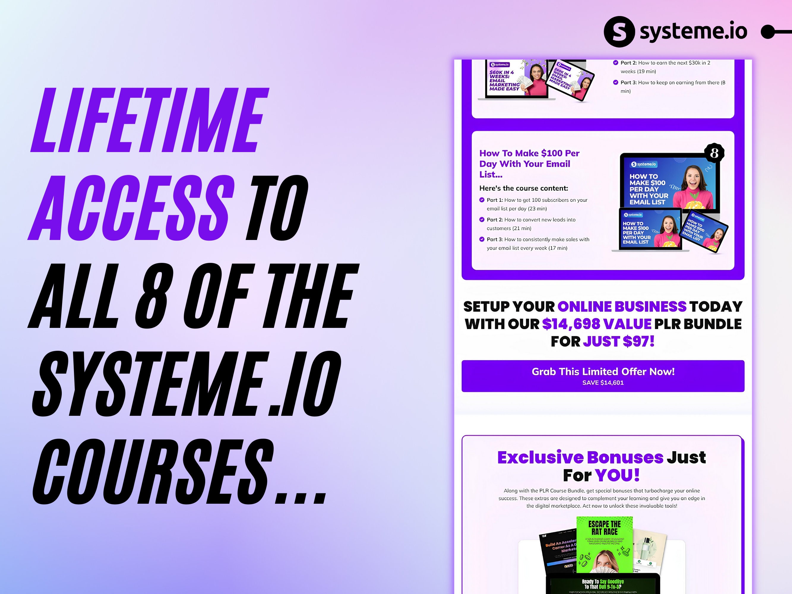 System.io Plr Bundle Systeme.io 8-in-1 PLR Course Bundle: Resell Rights, Sales Funnel (8-in ...