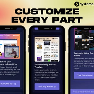 Systeme.io link-in-bio template - Dark & Light Version Mockup 5