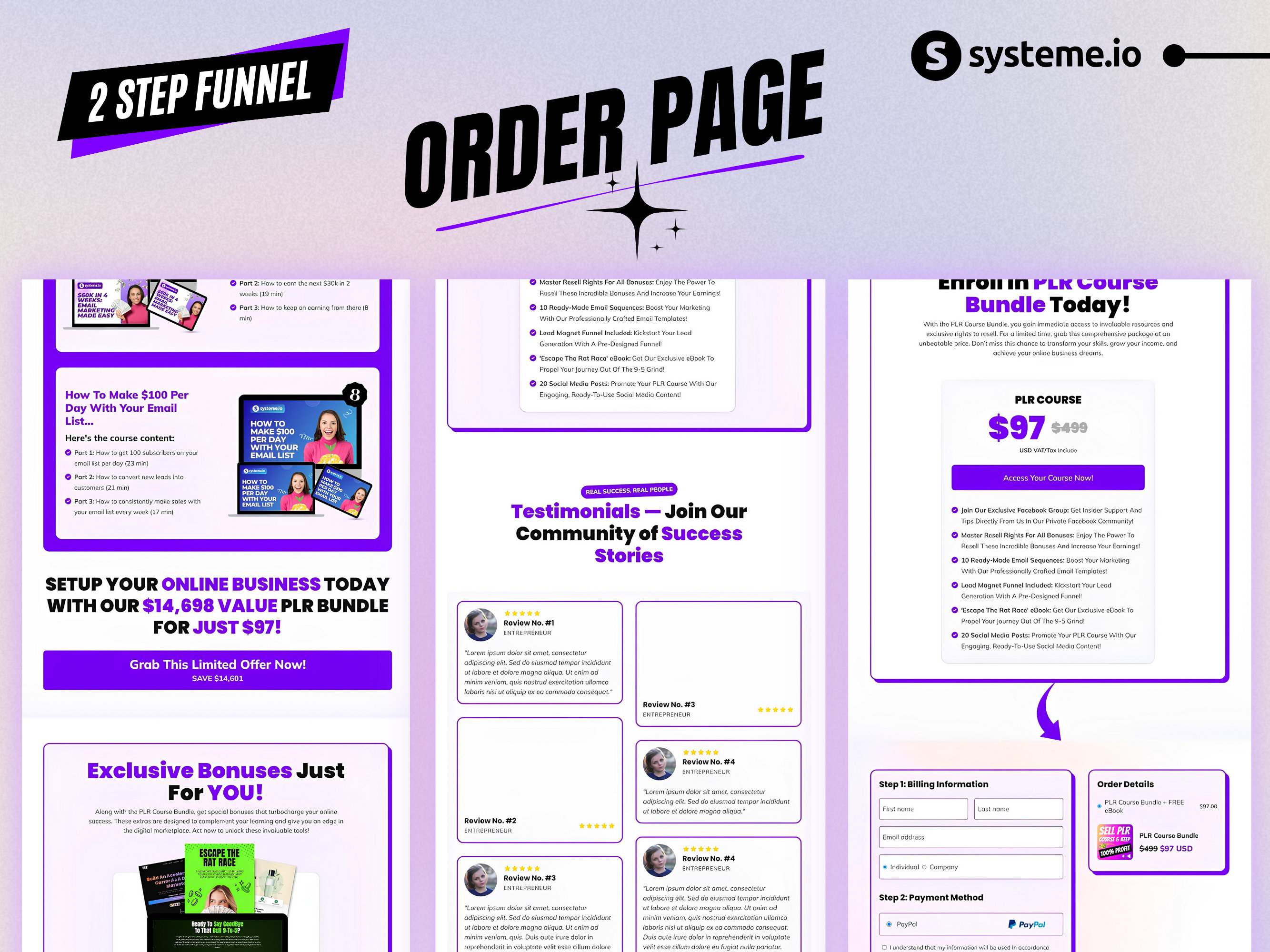System.io Plr Bundle Systeme.io 8-in-1 PLR Course Sales Funnel (light Version) - Etsy