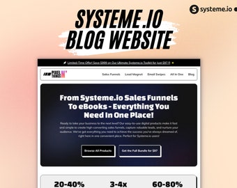 Systeme.io Blog Website | Digital Product Business (Done-For-You)