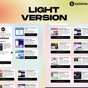 Systeme.io link-in-bio template - Dark & Light Version Mockup 3
